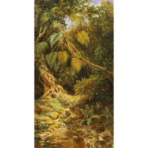 Jungala Cubana Gold Ornate Wood Framed Art Print with Double Matting by Chartrand, Esteban