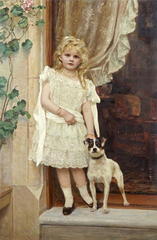 My Best Friend Black Ornate Wood Framed Art Print with Double Matting by Crawford, Robert Cree