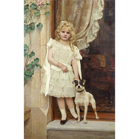 My Best Friend Gold Ornate Wood Framed Art Print with Double Matting by Crawford, Robert Cree