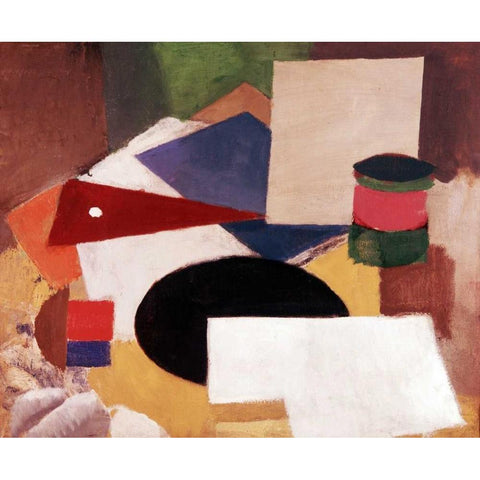 Still Life Black Modern Wood Framed Art Print by De La Fresnaye, Roger