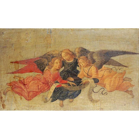 Three Angels Gold Ornate Wood Framed Art Print with Double Matting by Di Giovanni, Bartolomeo