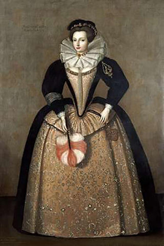 Elizabeth Sydenham, Lady Drake White Modern Wood Framed Art Print with Double Matting by English School