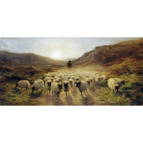 Leaving The Hills Black Modern Wood Framed Art Print with Double Matting by Farquharson, Joseph