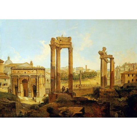 The Forum, Rome White Modern Wood Framed Art Print by Faure, Jean Victor Louis