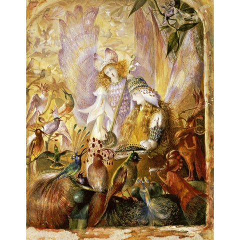 The Concert White Modern Wood Framed Art Print by Fitzgerald, John Anster