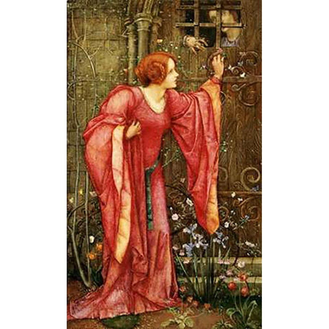 Stone Walls Do Not a Prison Make, Nor Iron Bars a Cage Gold Ornate Wood Framed Art Print with Double Matting by Frampton, Edward Reginald