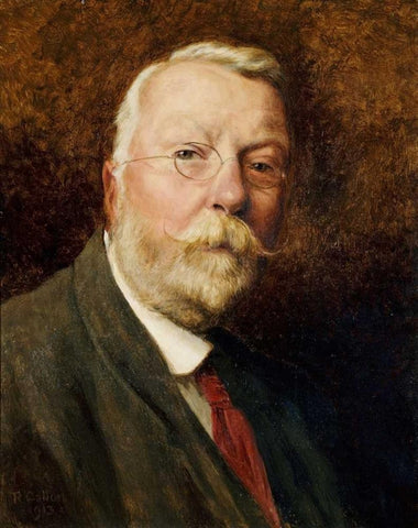 A Self Portrait Black Ornate Wood Framed Art Print with Double Matting by Gallon, Robert