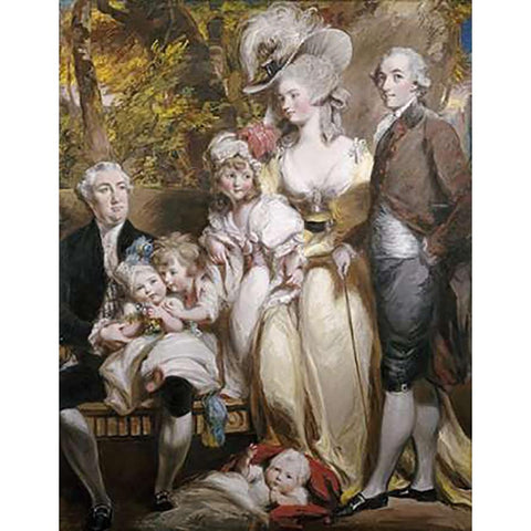 Group Portrait of Sir John Taylor Black Modern Wood Framed Art Print with Double Matting by Gardner, Daniel