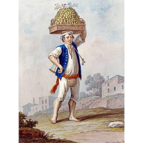 Costume Studies Gold Ornate Wood Framed Art Print with Double Matting by Gatta, Xavier Della