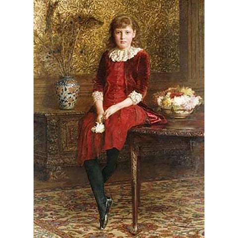 Portrait of Mabel White Modern Wood Framed Art Print by Gregory, Edward John