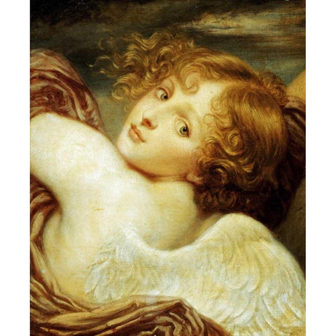 Cupid White Modern Wood Framed Art Print by Greuze, Jean-Baptiste
