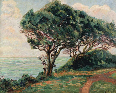 La Pointe De La Pierriere, St. Palais Black Ornate Wood Framed Art Print with Double Matting by Guillaumin, Armand