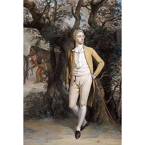 Arthur Hill, 2nd Marquess of Downshire Gold Ornate Wood Framed Art Print with Double Matting by Hamilton, Hugh Douglas