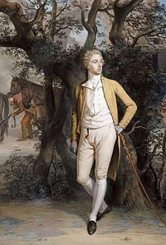 Arthur Hill, 2nd Marquess of Downshire White Modern Wood Framed Art Print with Double Matting by Hamilton, Hugh Douglas