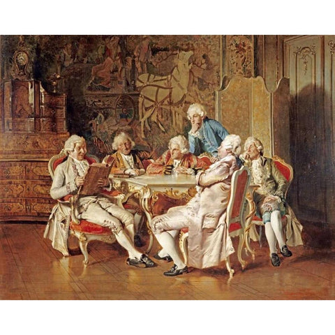 An Intriguing Idea Gold Ornate Wood Framed Art Print with Double Matting by Hamza, Johann