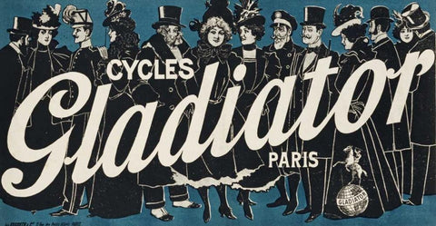 Cycles Gladiator White Modern Wood Framed Art Print with Double Matting by Henri, Paolo