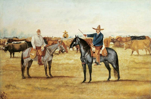 Cortame Al Toro Pinto, 1912 White Modern Wood Framed Art Print with Double Matting by Icaza, Ernesto