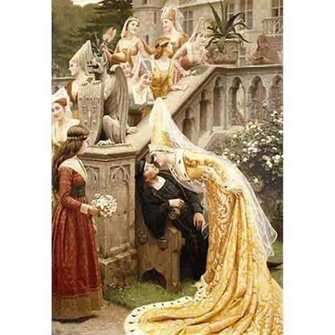 Alain Chartier Gold Ornate Wood Framed Art Print with Double Matting by Leighton, Edmund Blair