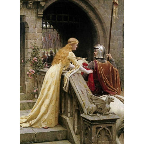 God Speed White Modern Wood Framed Art Print by Leighton, Edmund Blair