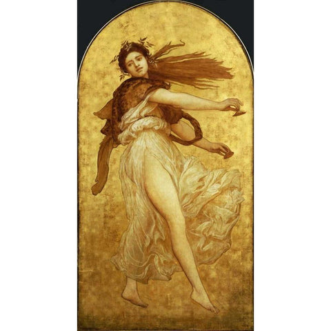 The Dance of The Cymbalists Gold Ornate Wood Framed Art Print with Double Matting by Leighton, Lord Frederick