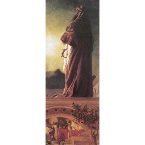 The Star of Bethlehem Black Modern Wood Framed Art Print by Leighton, Lord Frederick