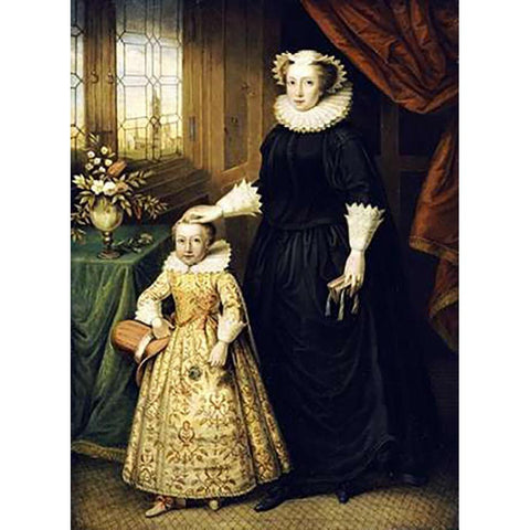 Mary, Queen of Scots Gold Ornate Wood Framed Art Print with Double Matting by Lens, Bernhard