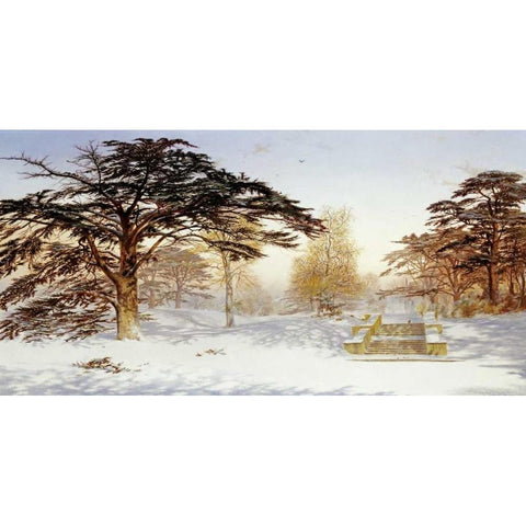 Untrodden Snow Within Three Miles of Charing Cross Gold Ornate Wood Framed Art Print with Double Matting by McCallum, Andrew