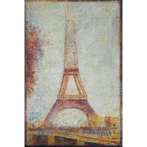 La Tour Eiffel Black Modern Wood Framed Art Print with Double Matting by Palmie, Charles