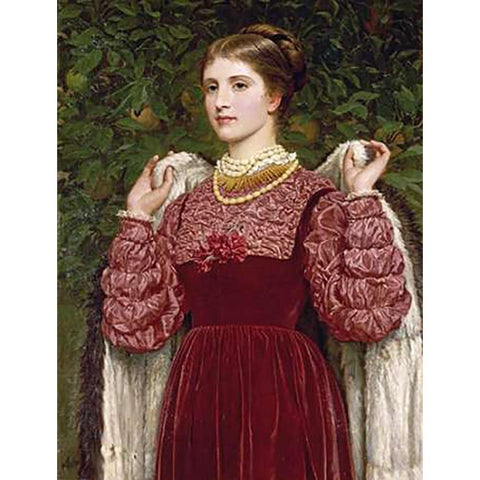 Dressing Up Gold Ornate Wood Framed Art Print with Double Matting by Perugini, Charles Edward