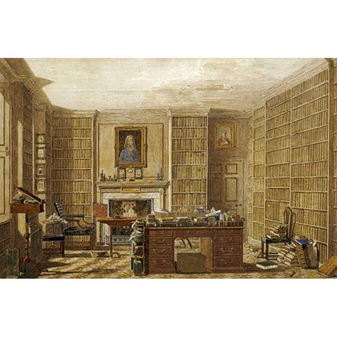 Study of a Lawyer Black Modern Wood Framed Art Print by Pyne, George