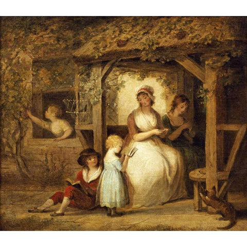 After School Gold Ornate Wood Framed Art Print with Double Matting by Spilsbury, Maria