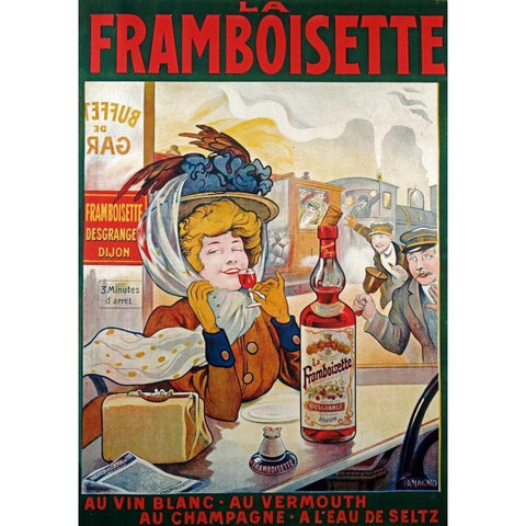 La Framboisette White Modern Wood Framed Art Print by Tamagno, Francisco