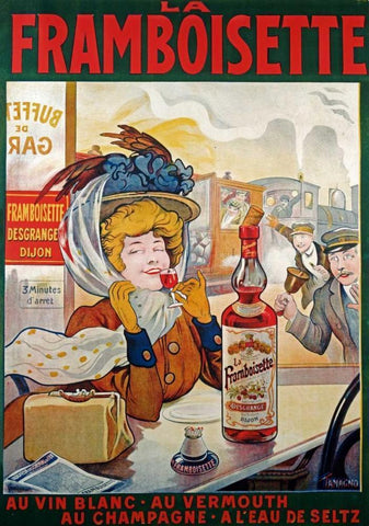 La Framboisette White Modern Wood Framed Art Print with Double Matting by Tamagno, Francisco