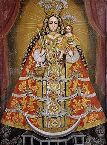 Nuestra Senora De La Concepcion White Modern Wood Framed Art Print with Double Matting by Vidal, Domingo