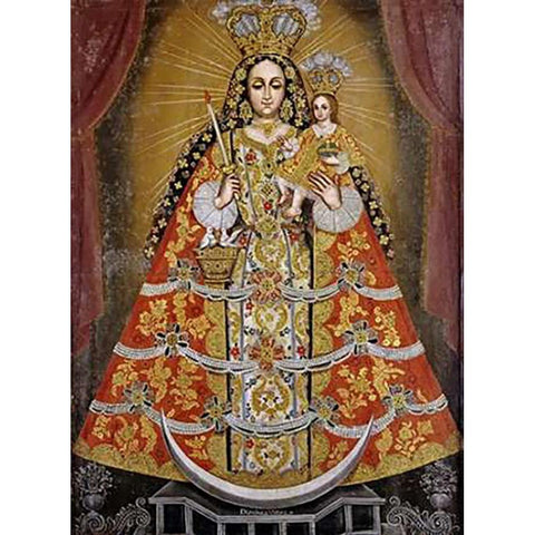 Nuestra Senora De La Concepcion Gold Ornate Wood Framed Art Print with Double Matting by Vidal, Domingo