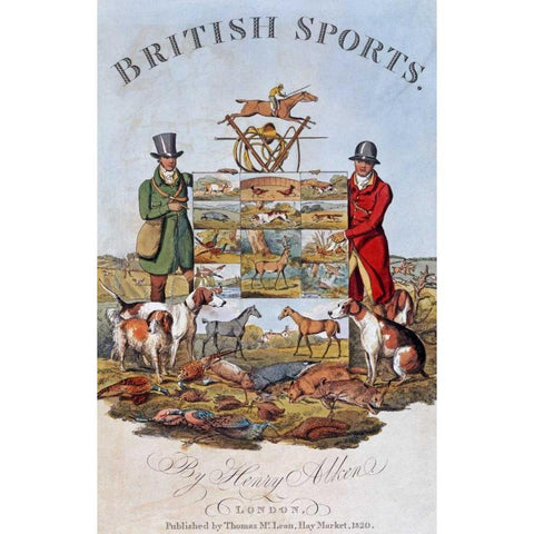 The National Sports of Great Britain Gold Ornate Wood Framed Art Print with Double Matting by Alken, Henry Thomas