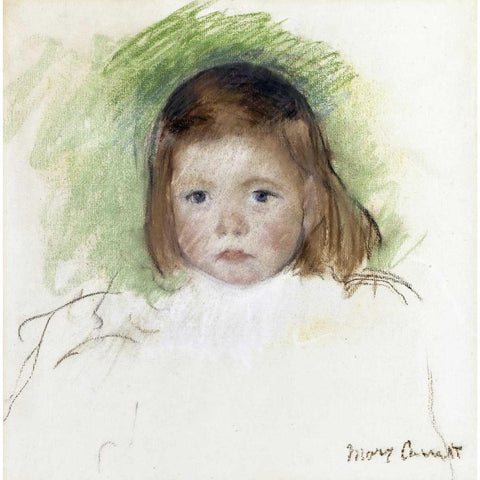 Portrait of Ellen Mary Cassatt Black Modern Wood Framed Art Print by Cassatt, Mary