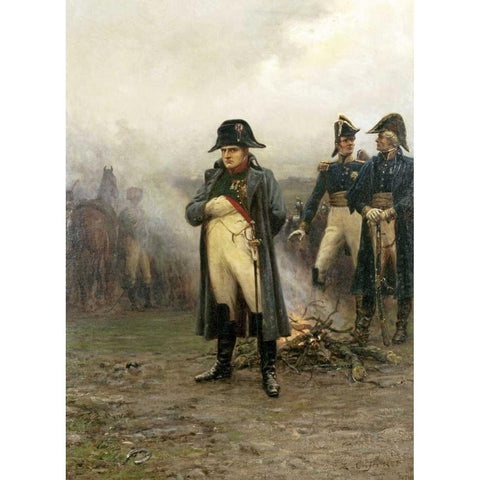 Napoleon Bonaparte Gold Ornate Wood Framed Art Print with Double Matting by Crofts, Ernest
