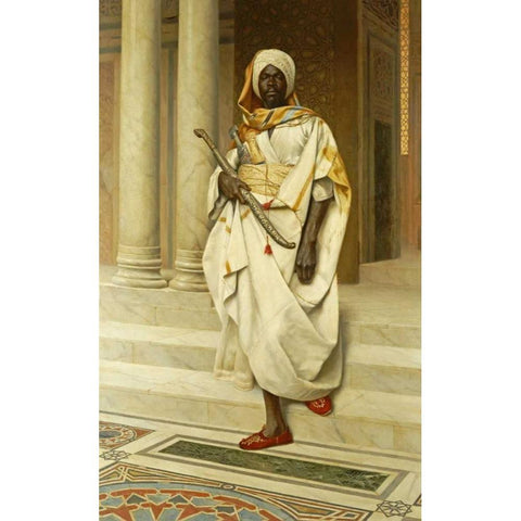 The Emir White Modern Wood Framed Art Print by Deutsch, Ludwig