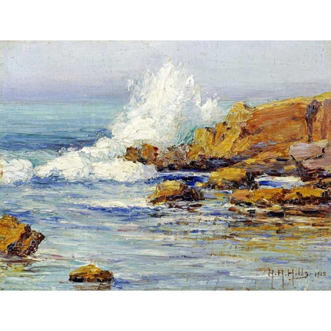 Summer Sea, Laguna Beach Black Modern Wood Framed Art Print by Hills, Anna Althea