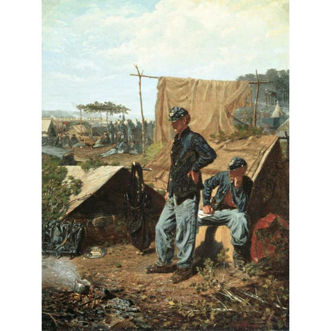 Home, Sweet Home Black Modern Wood Framed Art Print with Double Matting by Homer, Winslow