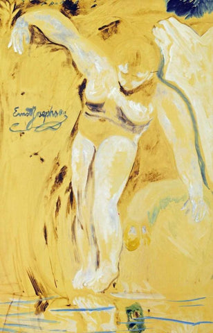 The Water Sprite White Modern Wood Framed Art Print with Double Matting by Josephson, Ernst