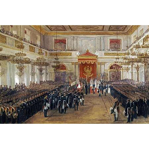 Grand Duke Konstantin Nikolaevich Gold Ornate Wood Framed Art Print with Double Matting by Ladurner, Adolf Ignatievich