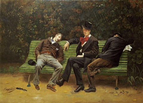 The Morning After Black Ornate Wood Framed Art Print with Double Matting by Layraud, Joseph Furtune