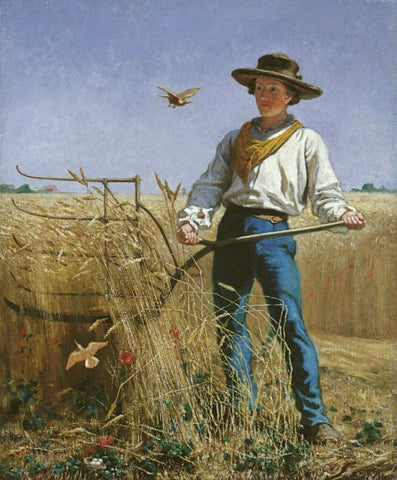 The Invasion Black Ornate Wood Framed Art Print with Double Matting by Mayer, Frank Blackwell