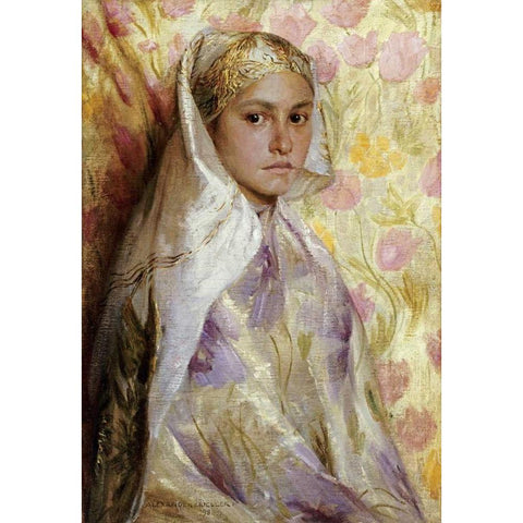 Eastern Souvenir Gold Ornate Wood Framed Art Print with Double Matting by Mueller, Alexander