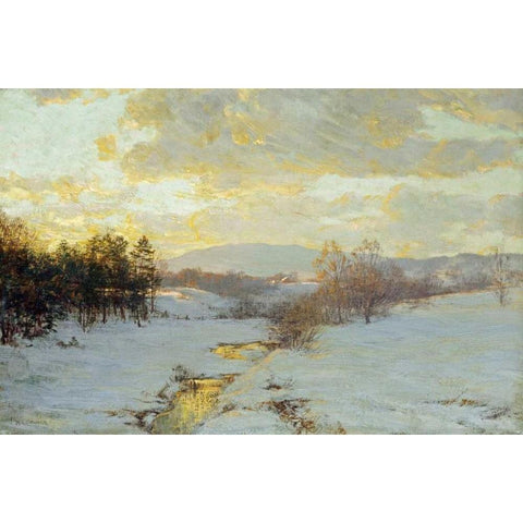 Twilight White Modern Wood Framed Art Print by Palmer, Walter Launt