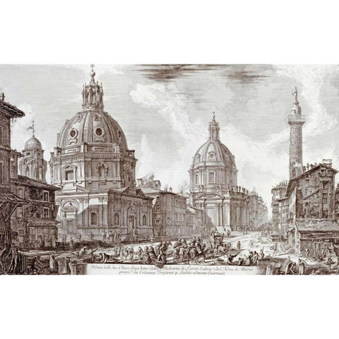 A View of Rome Gold Ornate Wood Framed Art Print with Double Matting by Piranesi, Giovanni Battista