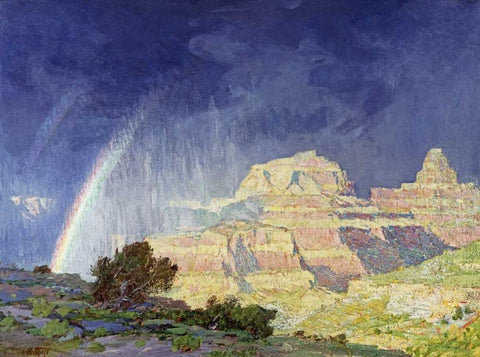The Grand Canyon Black Ornate Wood Framed Art Print with Double Matting by Potthast, Edward Henry
