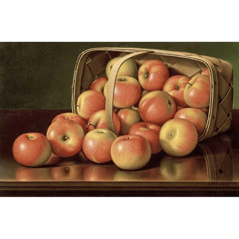 Apples White Modern Wood Framed Art Print by Prentice, Levi Wells